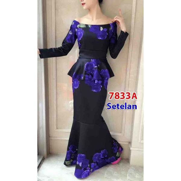 unix  baju pesta muslim wanita-baju muslim cewek-long dress party casual-bodycon dress-dress bunga