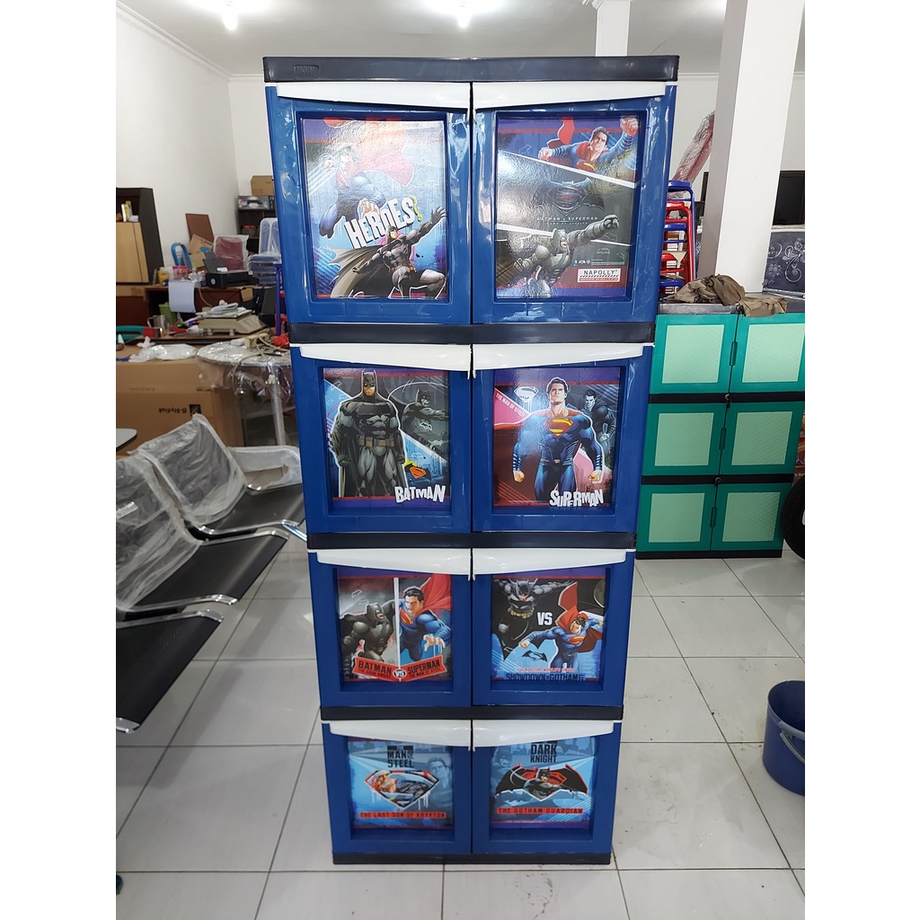 BCBC x48 lemari plastik napolly Batman Superman