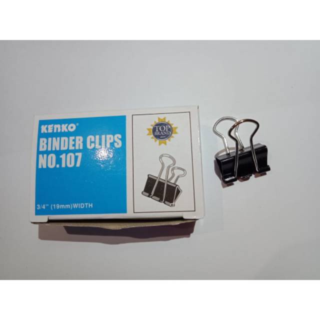 

Penjepit Kertas 19 mm Binder Clips Kenko