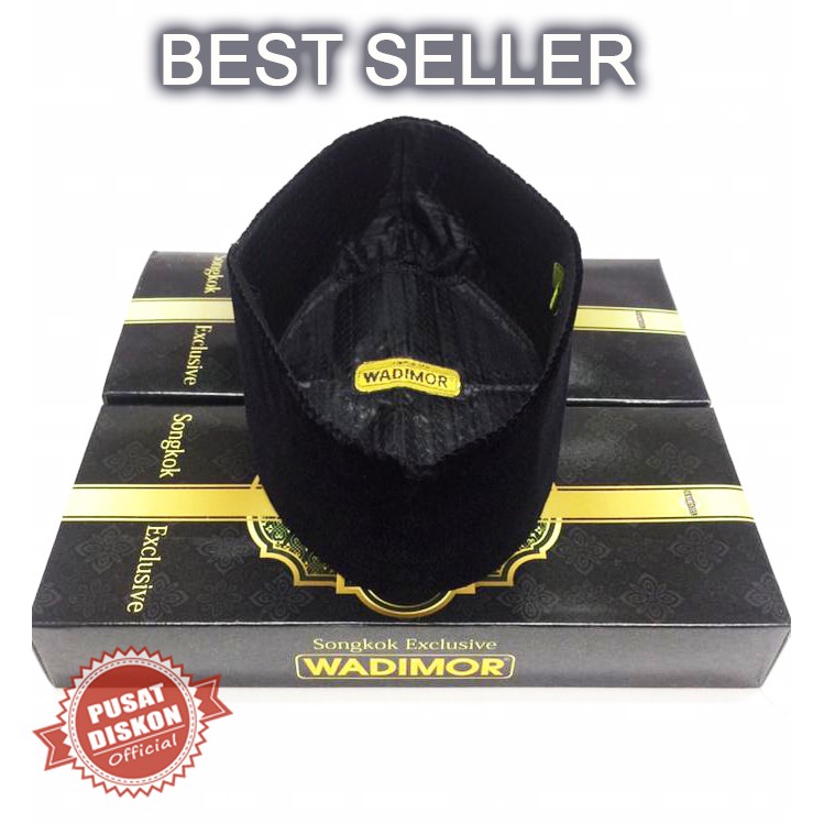 Peci Songkok Kopiah Wadimor Hitam Polos Peci Hitam Peci Polos Songkok Hitam Songkok Polos Kopiah