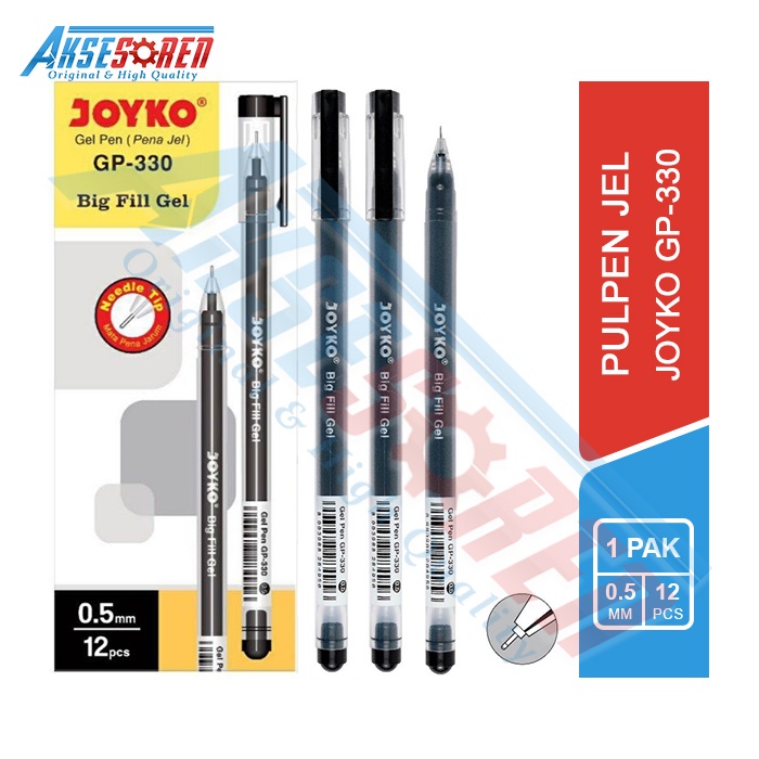 Jual Pulpen Jel Joyko Isi Besar [gp 330 12 Pcs] Ballpoint Gel Pena 1