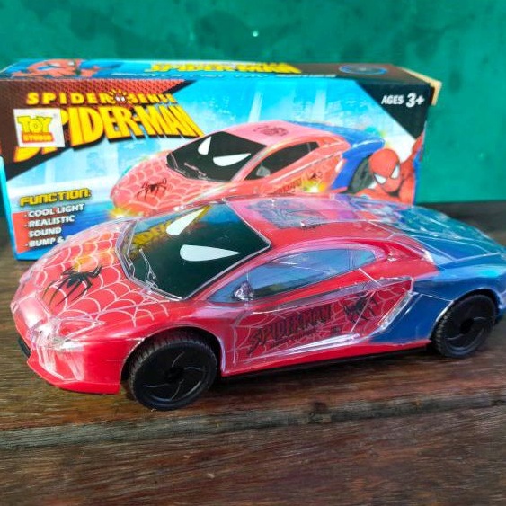 Mainan Mobil Mobilan Spiderman Dan Captain America Bisa Jalan Lampu Suara