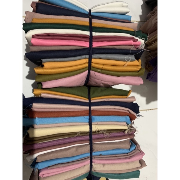 PERCA KAIN KATUN TOYOBO uk 50x150cm / PERCA POLOS HANDICRAFTS HARGA PER KG