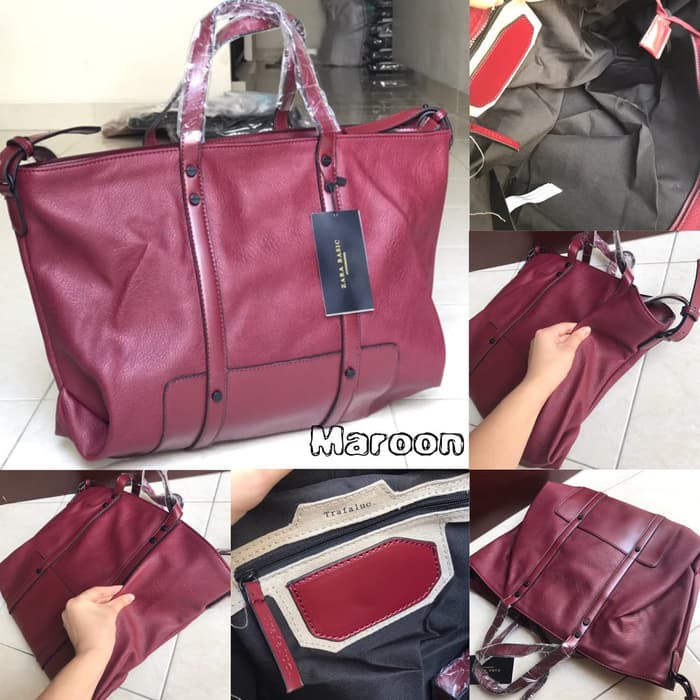 Tas Wanita Branded Handbag Cewek Murah Import, Zara Basic Original - Biru Muda