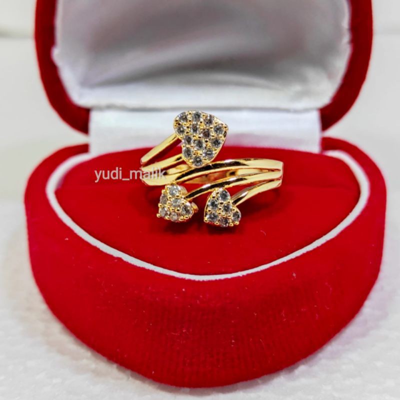 cincin xuping dewasa permata zircon love