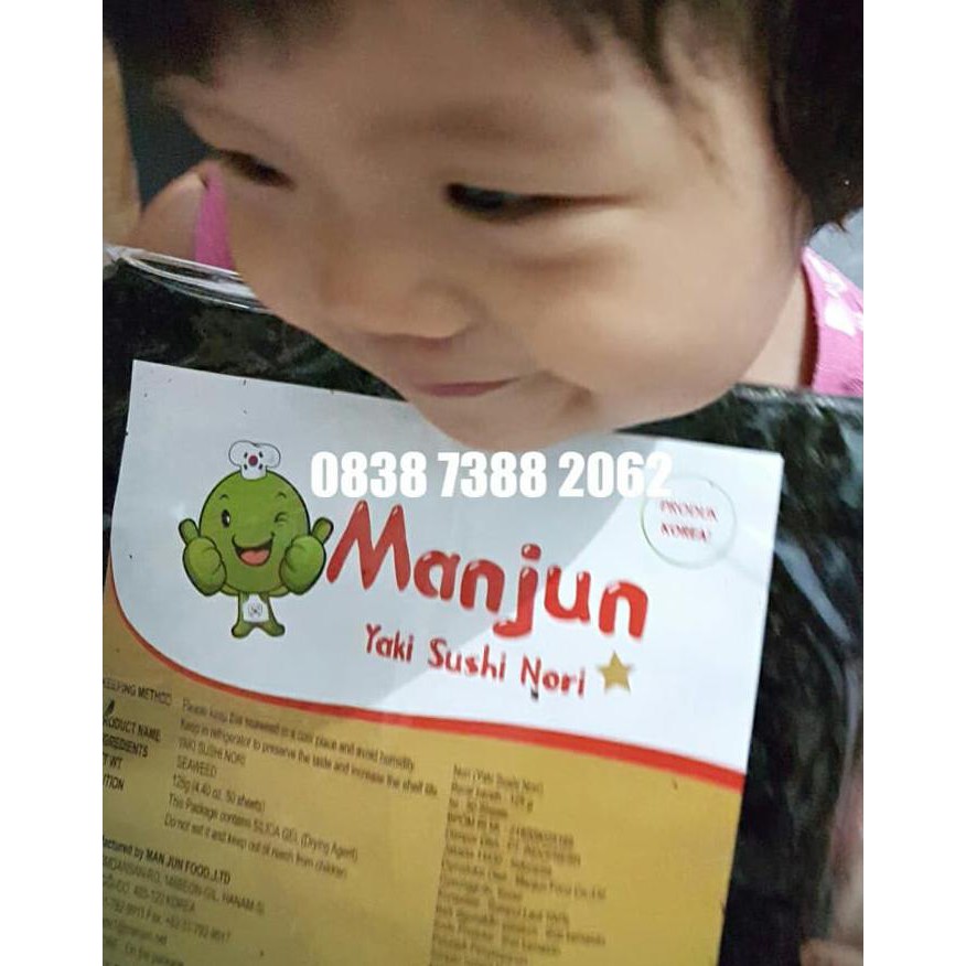 

Manjun Sushi Nori Kemasan 50 Lembar Rumput Laut Yaki Sushi Nori