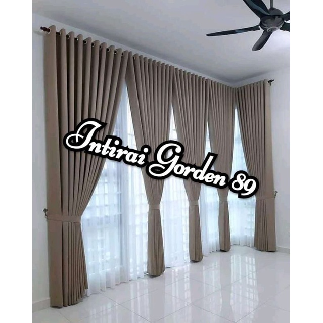 Gorden Jendela Blackout Minimalis L 150 x T 300cm Hardeng Jendela Lebar Tirai Pintu Korden Hitel