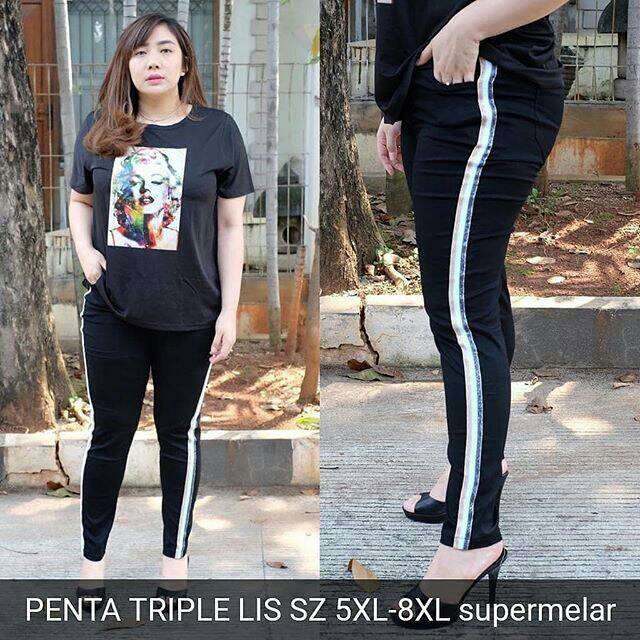 CELANA JEANS BIGSIZE WANITA MURAH PENTA TRIPLE LIS JEANS