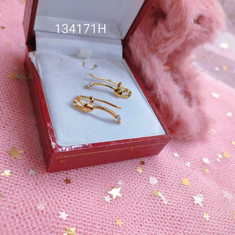 Anting Jalar Wanita Titanium Anti Karat Lapis Emas171H