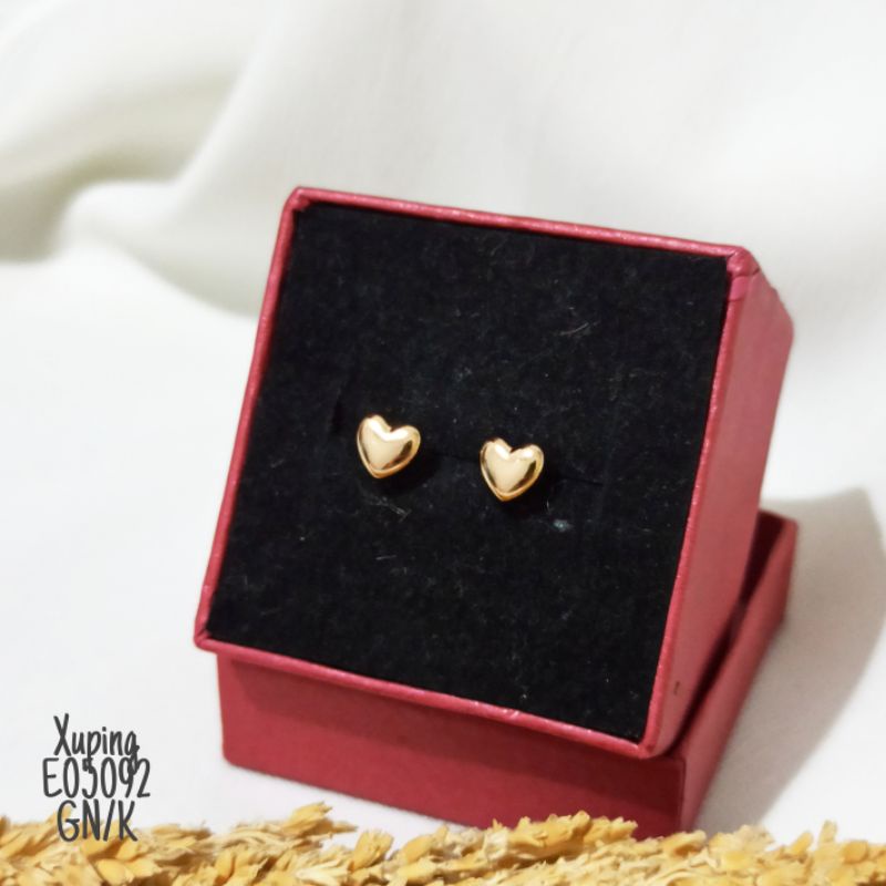 Anting Xuping Love Tindik warna rosegold E05092