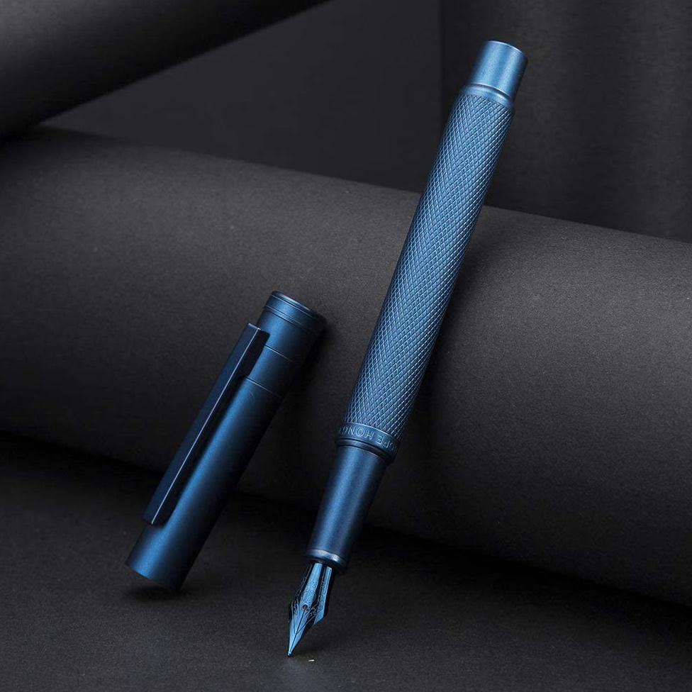 

Hongdian Pulpen Fountain Nib 0.5Mm Bahan Metal Warna Biru Tua