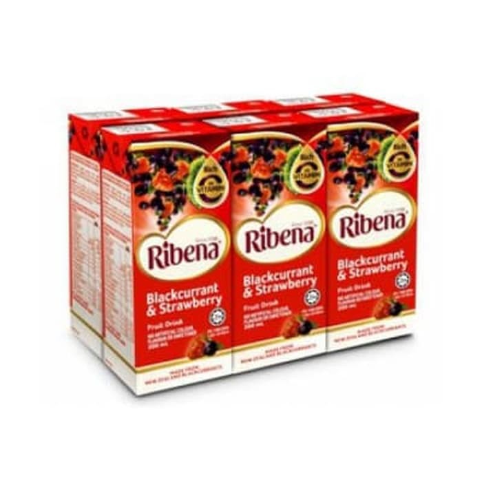 

#HANDCARRY Ribena Fruit Juice Blackcurrant & Strawberry 6sX200ml - UFOHCR1544
