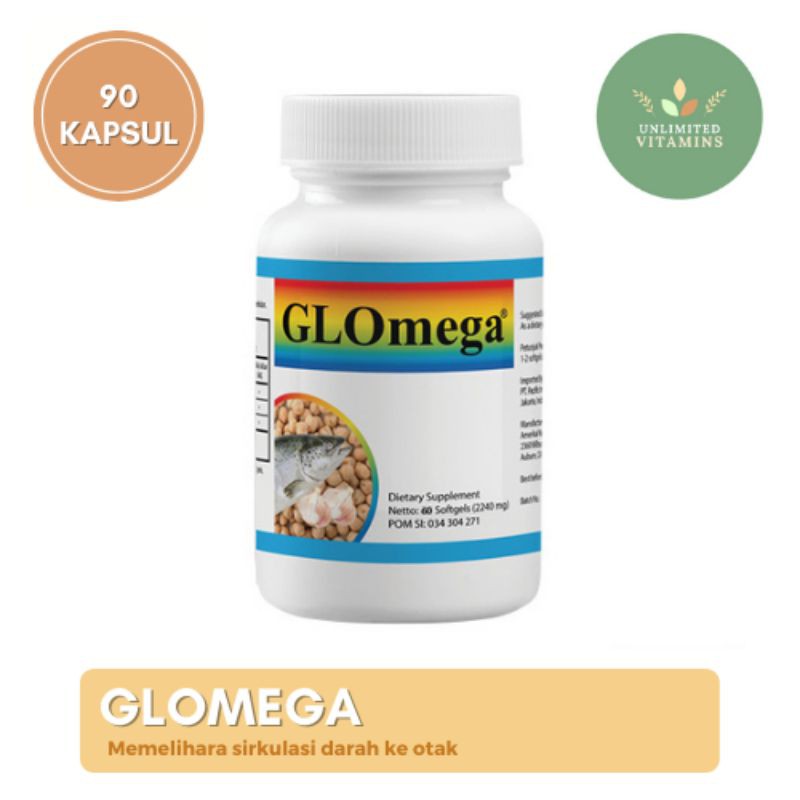 Glomega (Garlic, Lecithin, Omega 3) 90 Kapsul