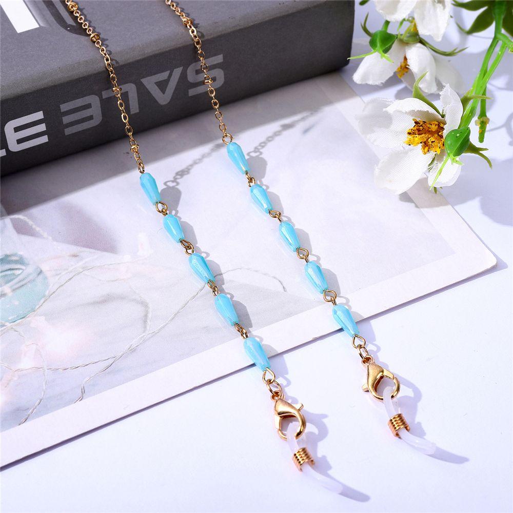 R-flower Glasses Chains Fashion Tali Kacamata Manik-Manik Kristal Logam