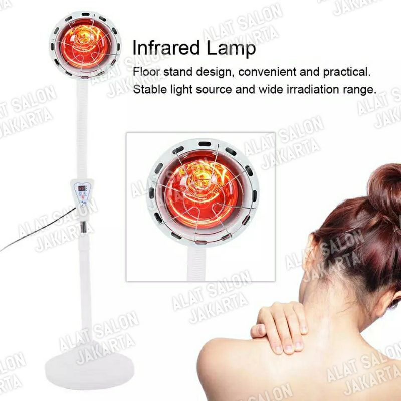 LAMPU INFRARED LAMPU INFRA MERAH INFRARED LAMP THERAPHY 275WATT ALAT TERAPI INFRARED STANDING LAMP