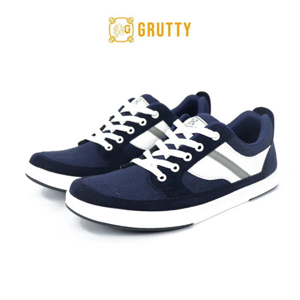 Gruty Sepatu Sneakers Pria Kasual Trendy Terbaru Original Pria Nyaman Dipakai Warna Navy Kombinasi