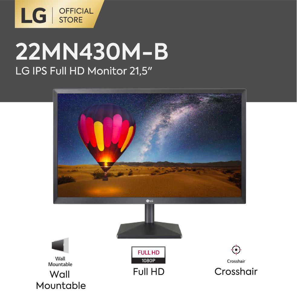 LG 22MN430M-B Monitor 22-Inch Full HD IPS with Radeon FreeSync