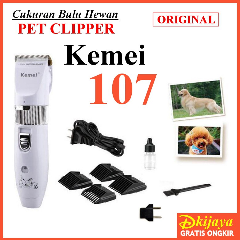 KEMEI 107 ORIGINAL PET CLIPPER Cukuran ANJING KUCING Bulu Hewan KM107 KM-107