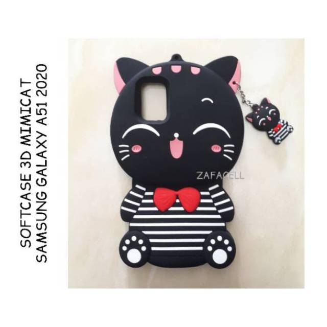 Softcase 3D Samsung Galaxy A51 2020 Case Hp Silikon Cover Karakter Kucing mimicat Lucu