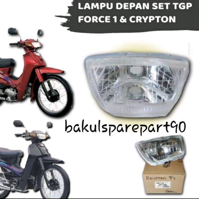 Reflektor Lampu Depan Yamaha Force 1 Crypton Headlamp Yamaha Force1 Crypton Lampu Depan Mika set plu