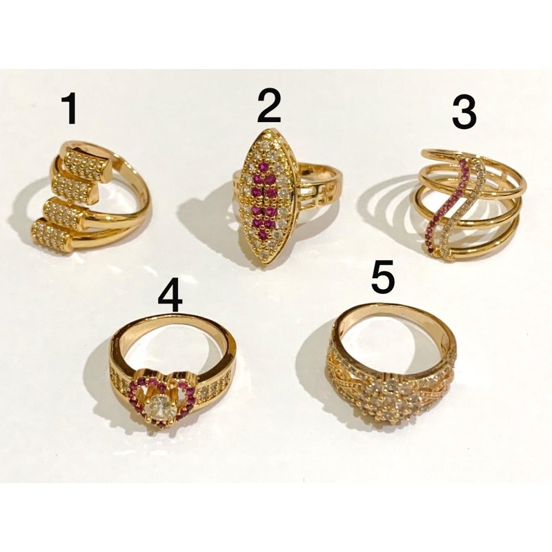 Cincin Wanita Gold Fashion Perempuan Perhiasan Pernikahan Aksesoris ...