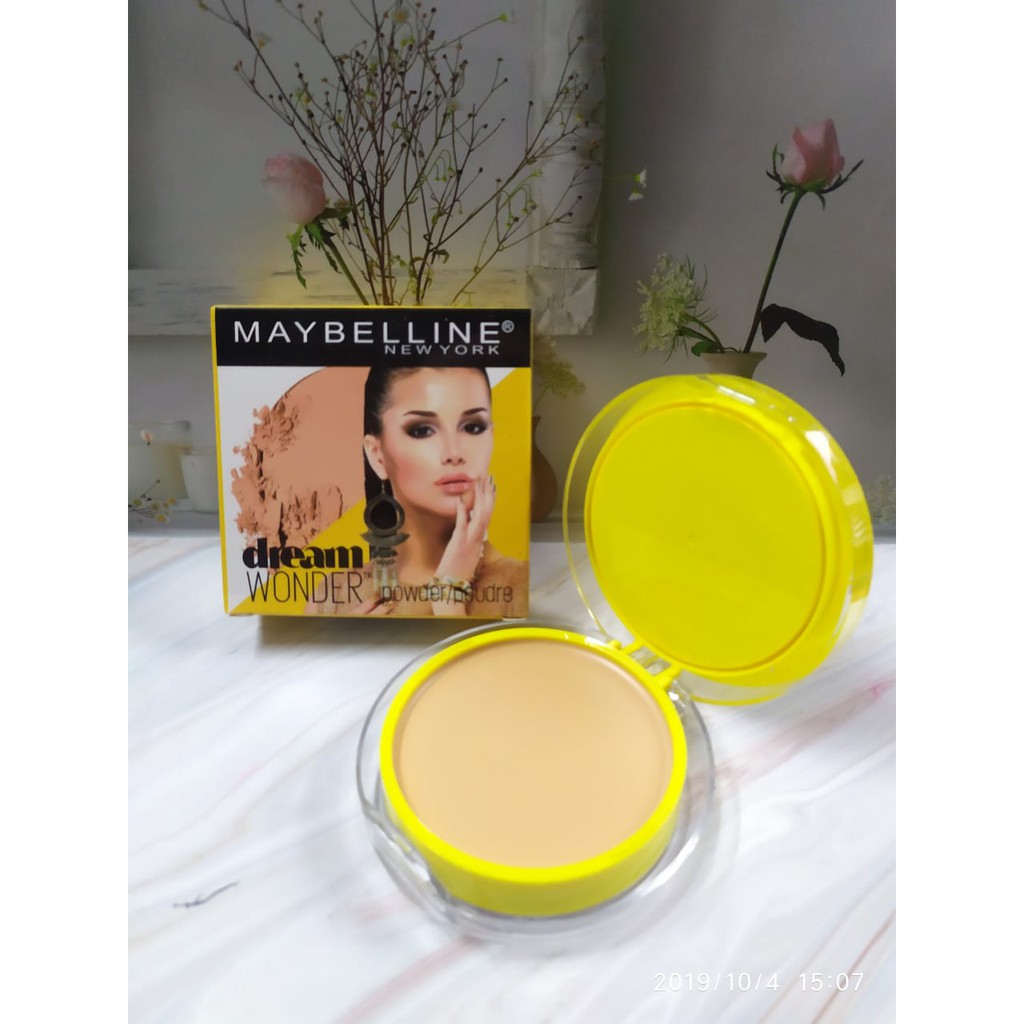 ( NEW PROMO )MAYBELLINE POWDER DREAM WONDER POWDER 2 in 1 casing kuning