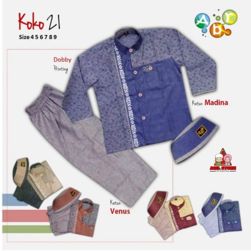 Koko Anak ABR "KK21" / Baju Muslim Anak (1kg = 2set)