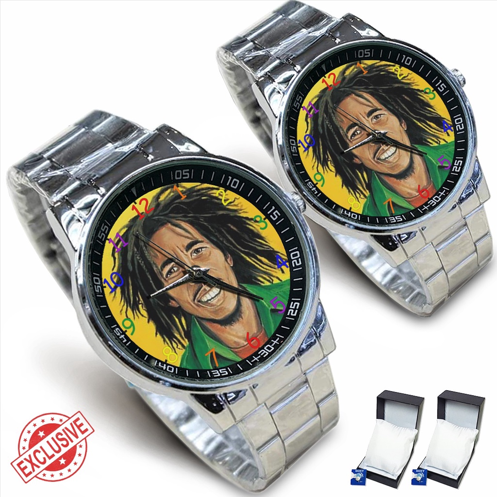 Jam Tangan Rantai Couple BOB MARLEY (Nice)