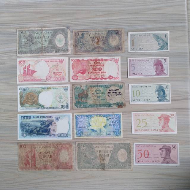 Uang lama Indonesia 15 lembar murah