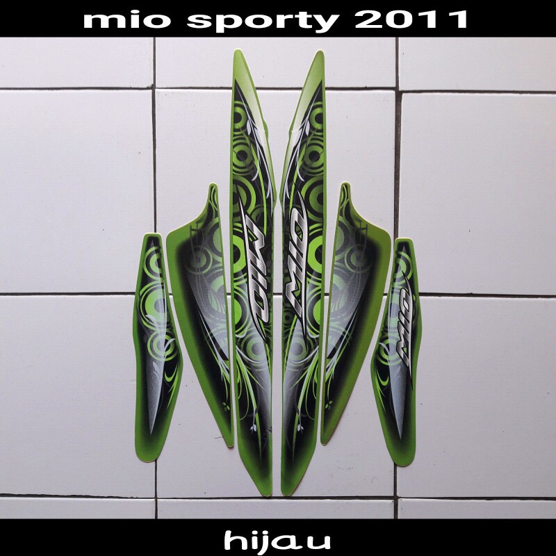 striping stiker motor mio sporty 2011 hijau