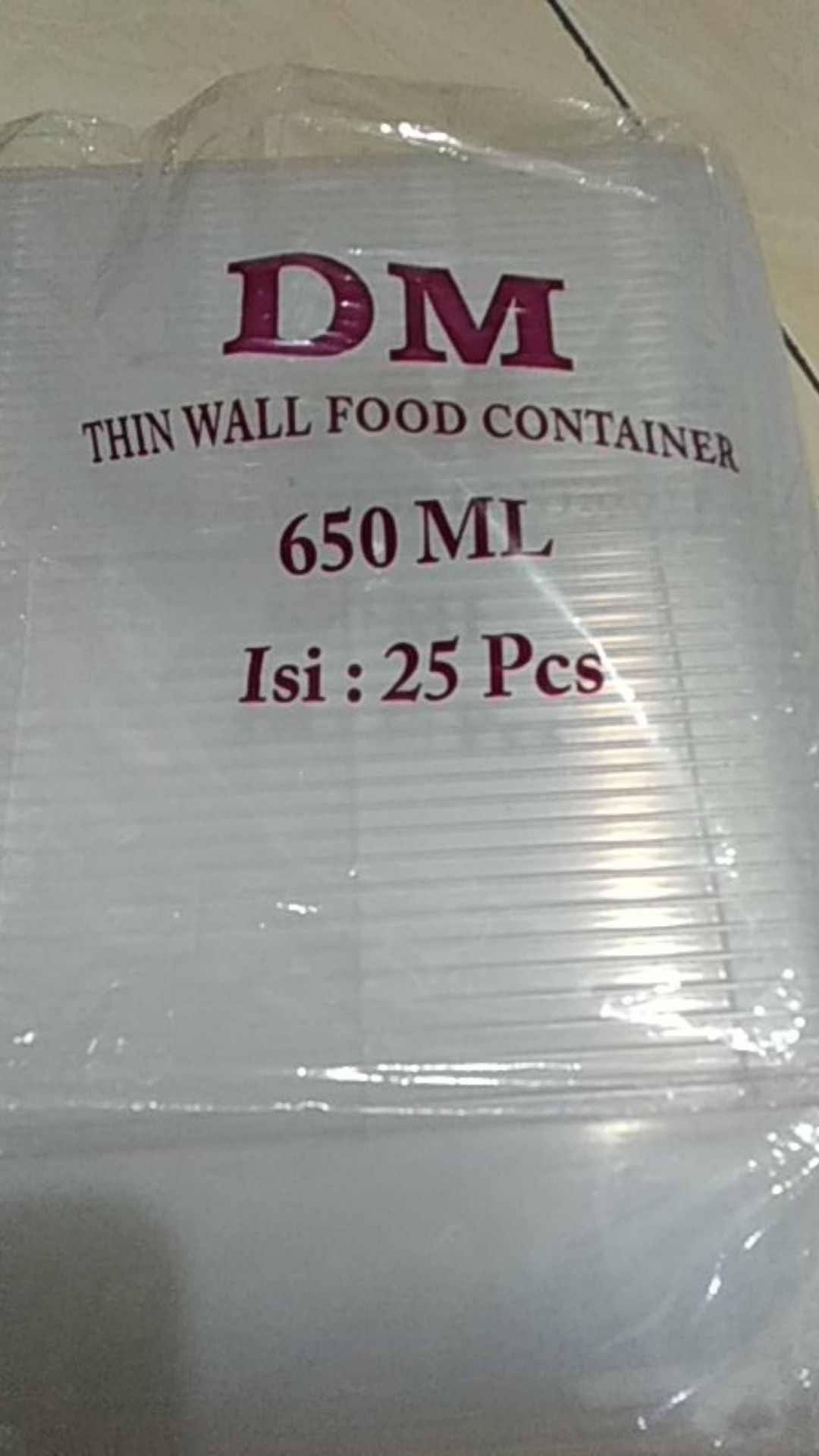 Kotak Makan Tahan Microwave | Thinwall 650ml Food Container | Tempat Kotak Makanan Plastik