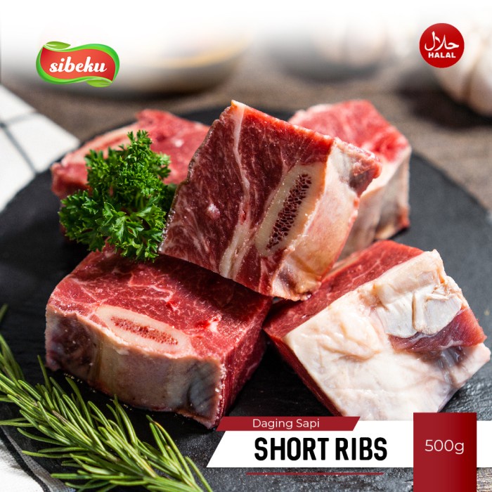 

Daging Iga Sapi Short Ribs Halal 500 gram Frozen Food Import Australia