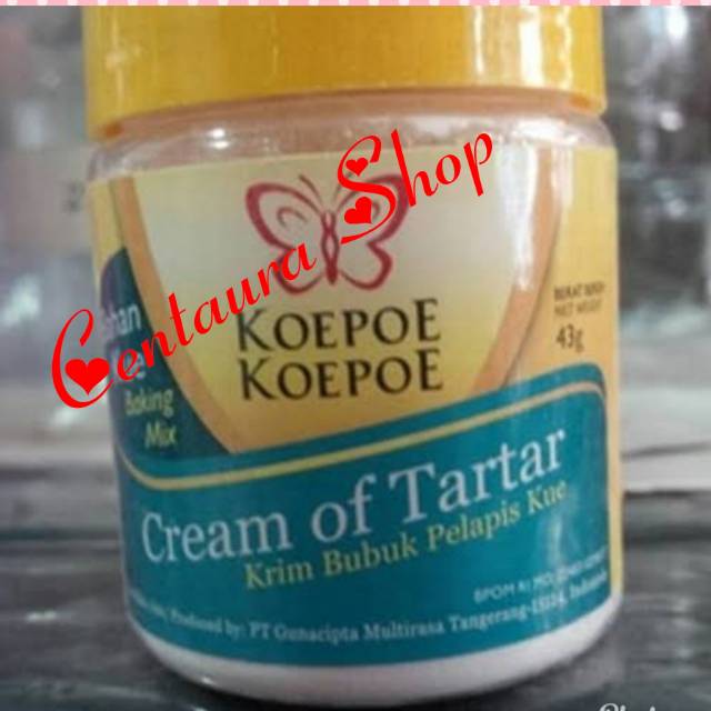 

Cream of tar tar cream bubuk pelapis kue merk koepoe koepoe 43gr asli