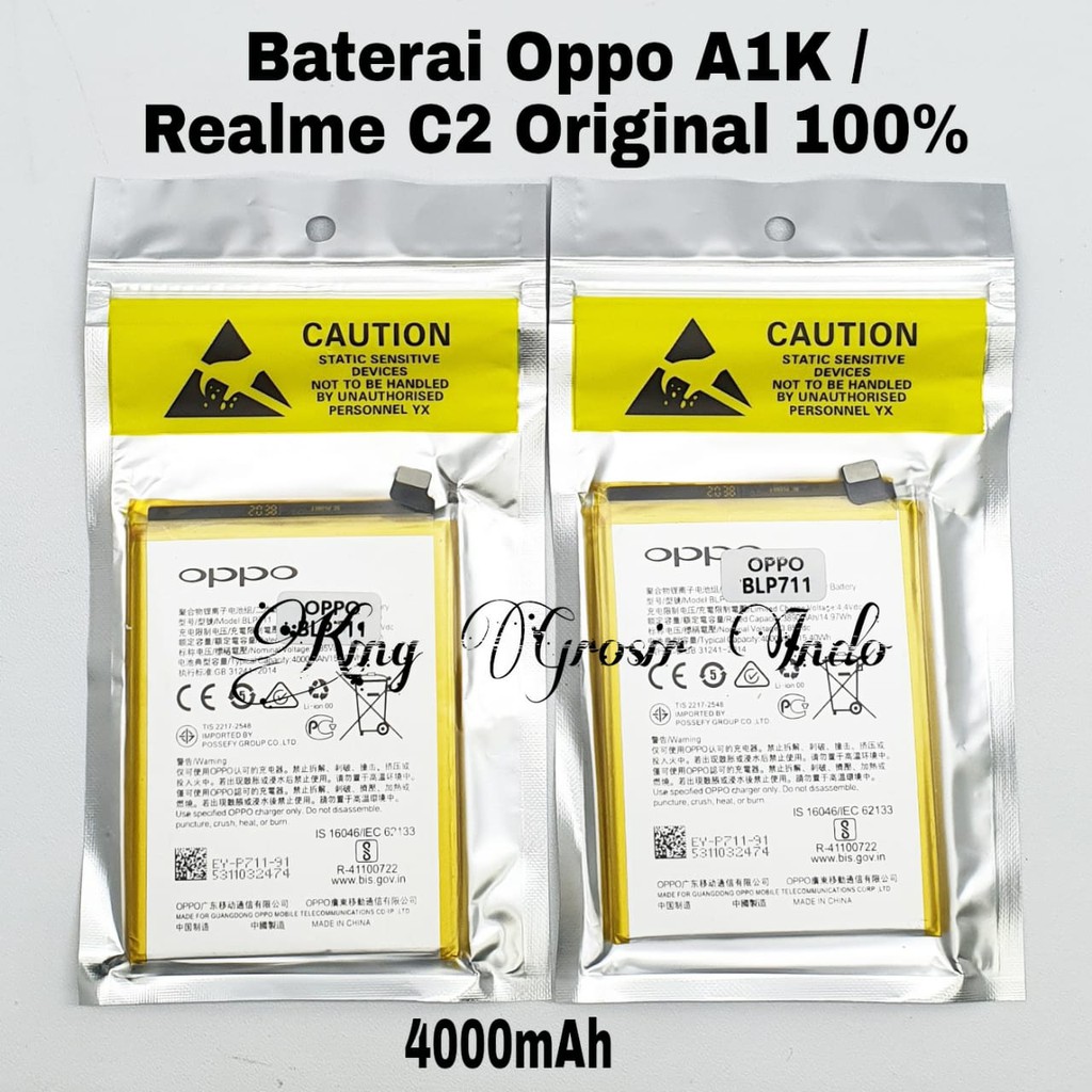 Baterai Oppo BLP711 / BLP 711 / A1K / Realme C2 Original 100% Battery