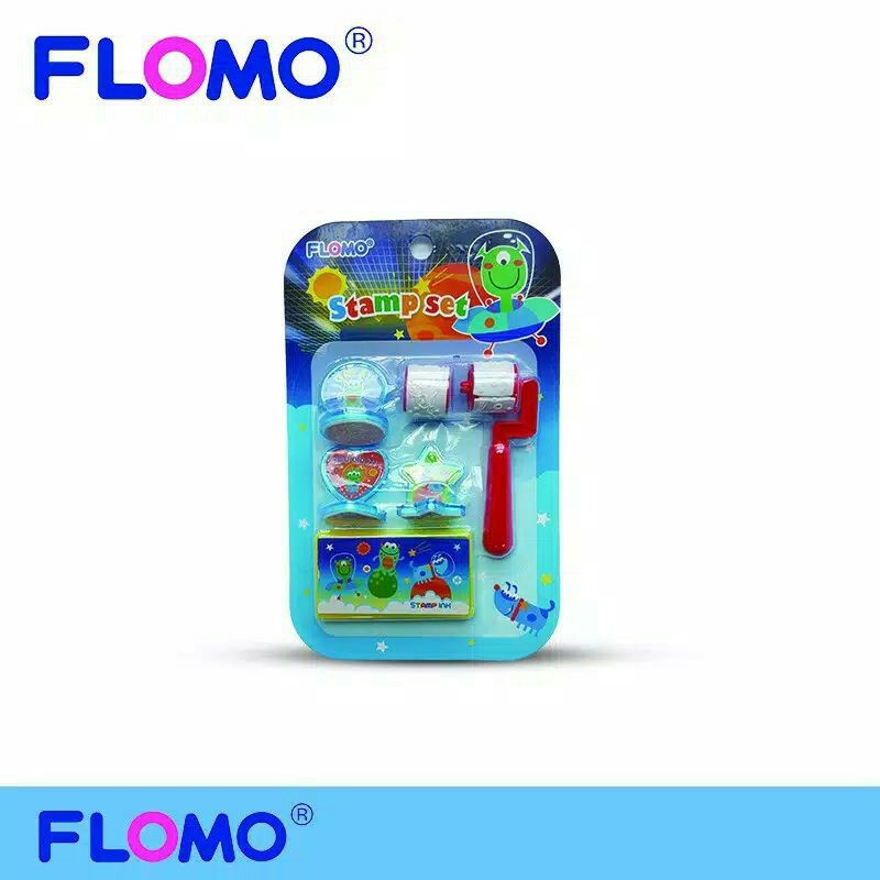 

alat mewarnai warna Stempel Flomo Fun Stamp ser Robot in Buster Card