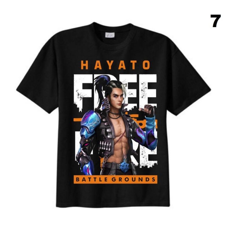 BAJU FF KAOS FREE FIRE FF DISTRO KAOS FF ANAK LAKI LAKI BAJU GAMES HAYATO