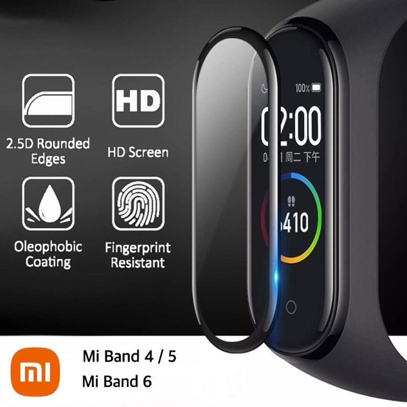 TEMPERED MI BAND 4 - 5 - 6 ANTIGORES PMMA LENTUR ANTI PENCAH BAHAN KUALITAS TERBAIK