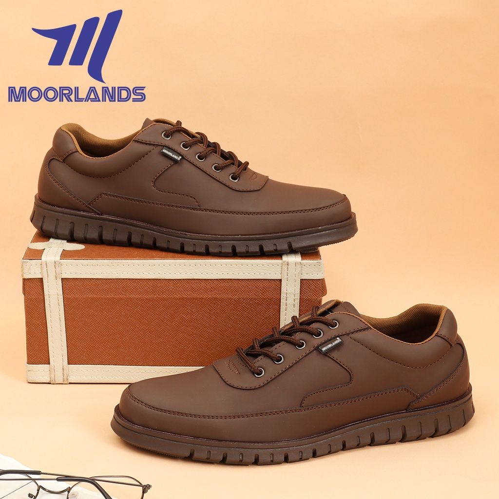 MOORLANDS Original Sepatu Pria Kulit Casual Sepatu Santai Pria Sepatu Semi Formal Kerja Kuliah