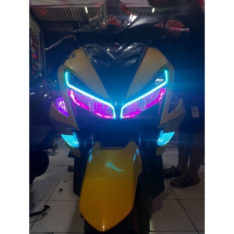 Lampu LED DRL running 30CM alis mobil motor 2warna model slim 12volt waterprof harga sepasang