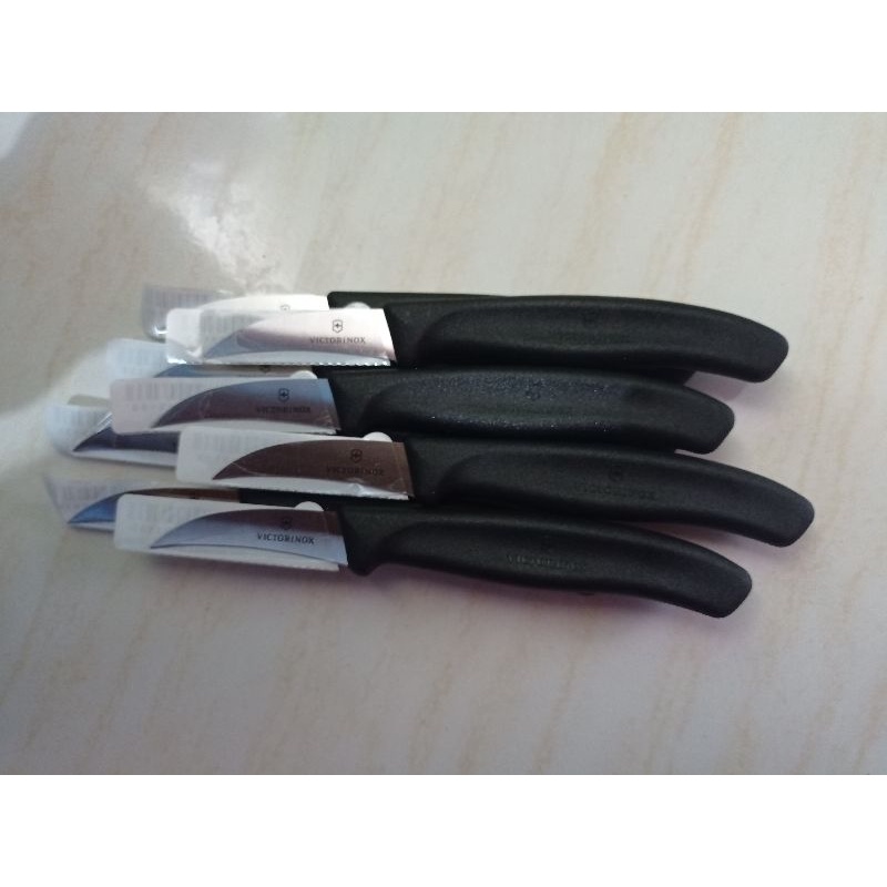victorinox pisau dapur ( paring curve ) 6 cm hitam pisau ukir pisau okulasi