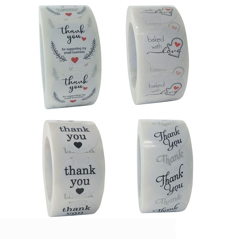 

100pcs stiker label thank you untuk DIY packing online