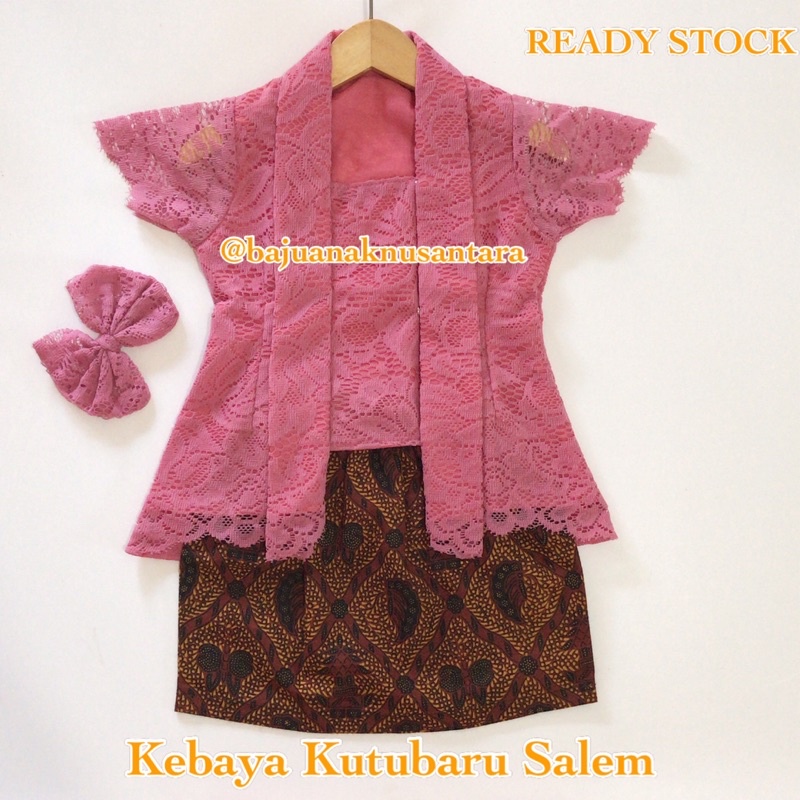 READY STOCK KEBAYA  BRUKAT KUTUBARU ANAK DAN BAYI WARNA  