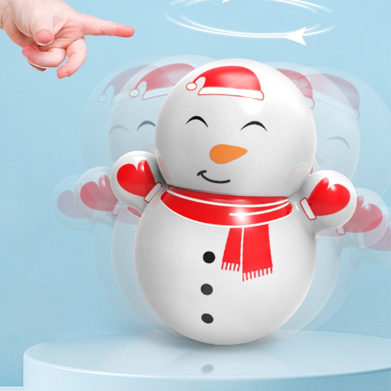 (Baby) Mainan Edukasi Tumbler Bentuk Penguin / Snowman Untuk Anak-Anak