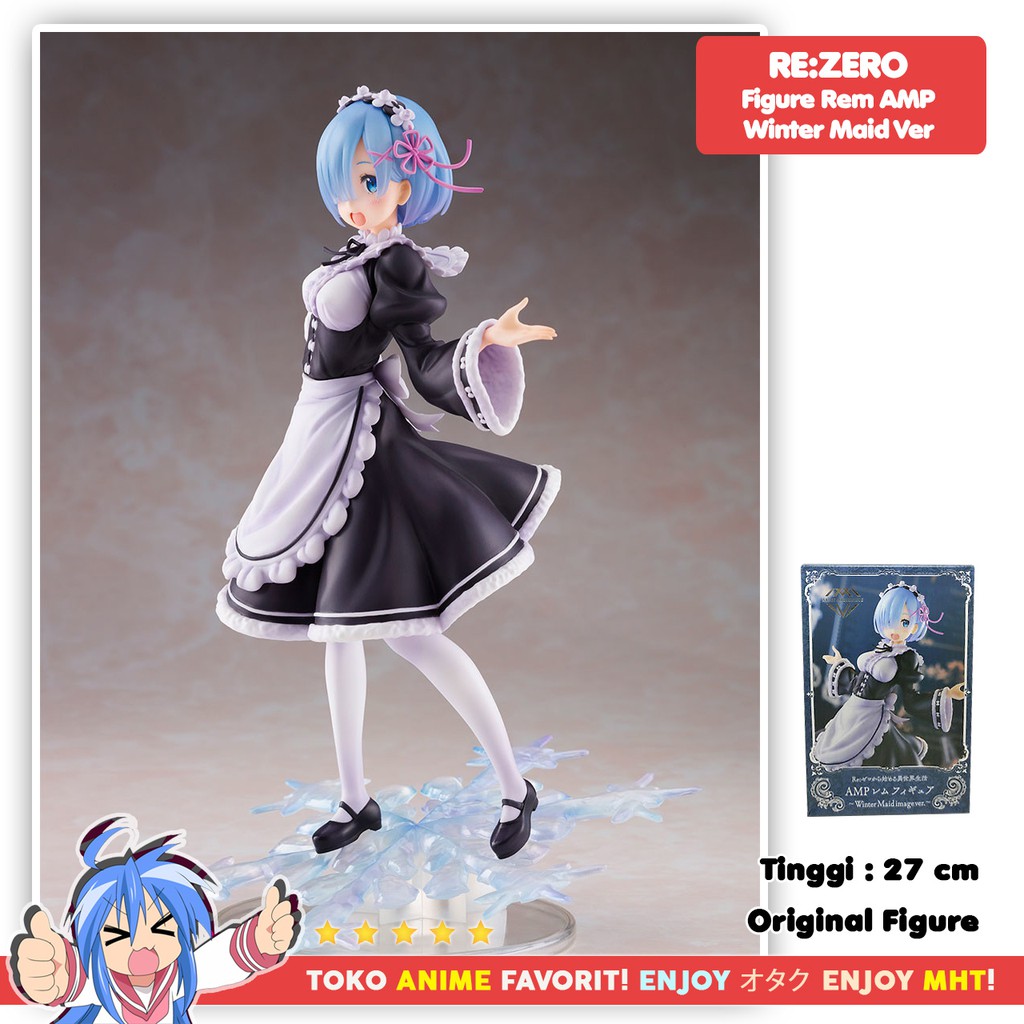 Figure Anime Taito Re Zero AMP Rem Winter Maid Version ORI