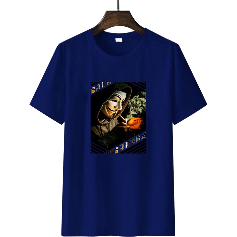 kaos distro hacker bjorka lengan pendek unisek sablon print dtf