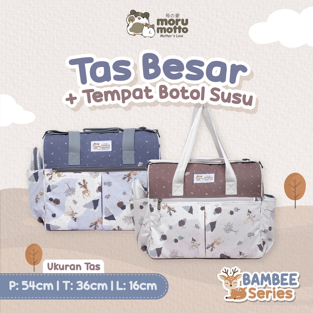 Tas Besar Ransel Moru Motto Diaper Bag Woodland MMT7013 Bambee MMT7010