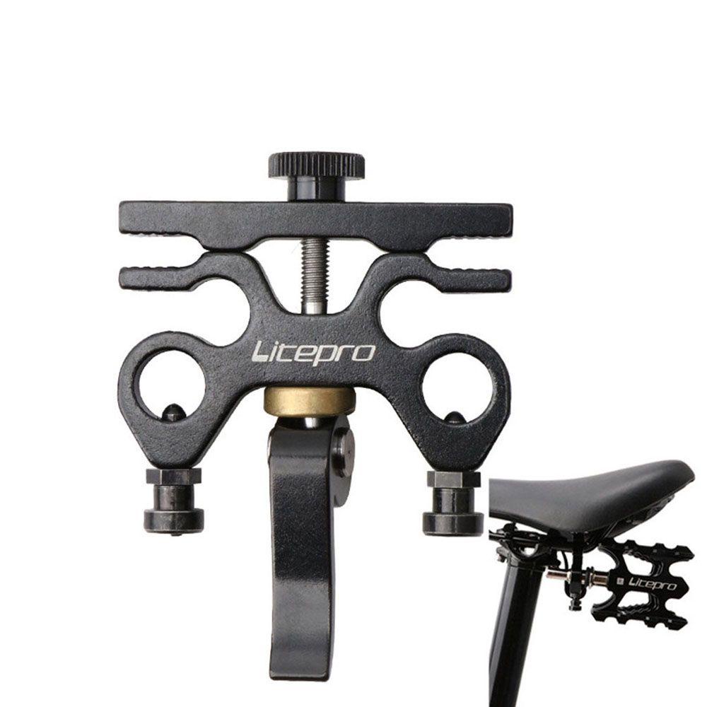 Lanfy Sepeda Pedal Lipat Gunung Jalan Tahan Lama Portabel Bersepeda Aksesoris Sepeda Paduan Aluminium Saddle Holder Bracket