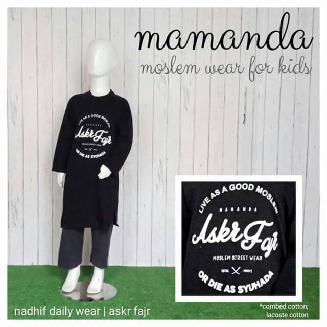 Koko kaos anak 1-12 tahun mamanda nadhif daily wear askr fajr