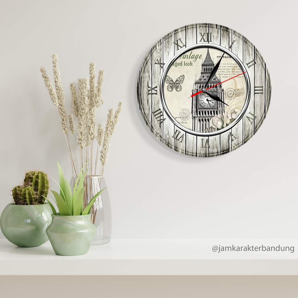 Jam Karakter Bandung - 019 Jam Dinding Vintage Motif Big Ben