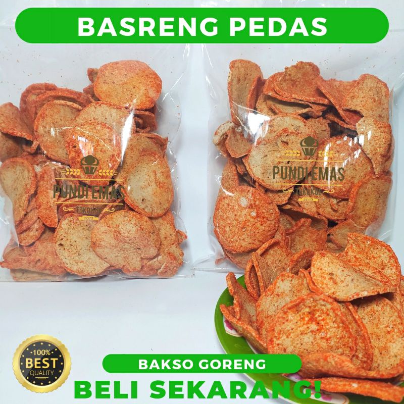 Basreng Pedas Bakso Goreng Paling Laris / Cemilan Pedas Kiloan 250Gr / Keripik Basreng Pedas